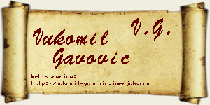 Vukomil Gavović vizit kartica